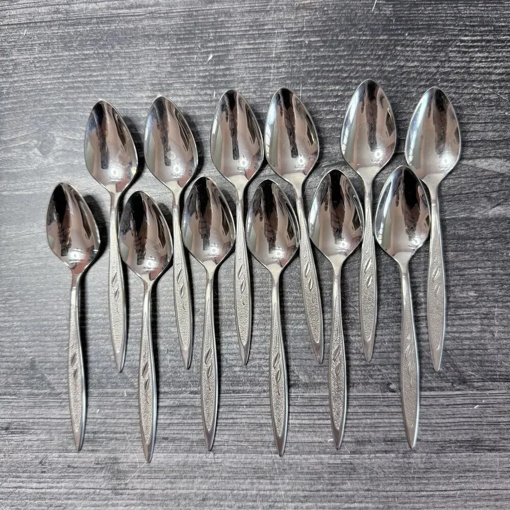 Vintage Royal Harvest Stainless Steel Relish Jam Spoons Set Of 12